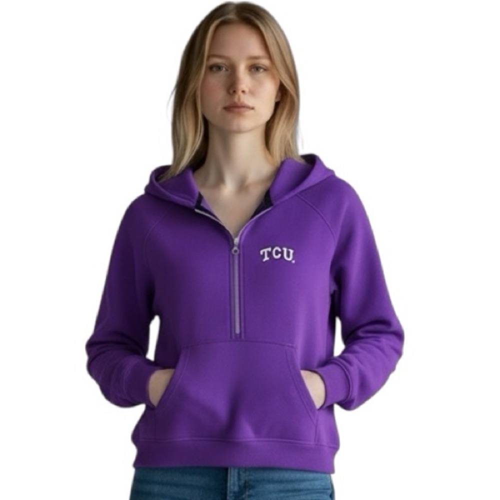 LULULEMON x Texas Christian University Scuba Oversized 1/2 Zip Hoodie Size M/L